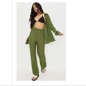 Wide Leg Linen Look Pants (Top sold separately)